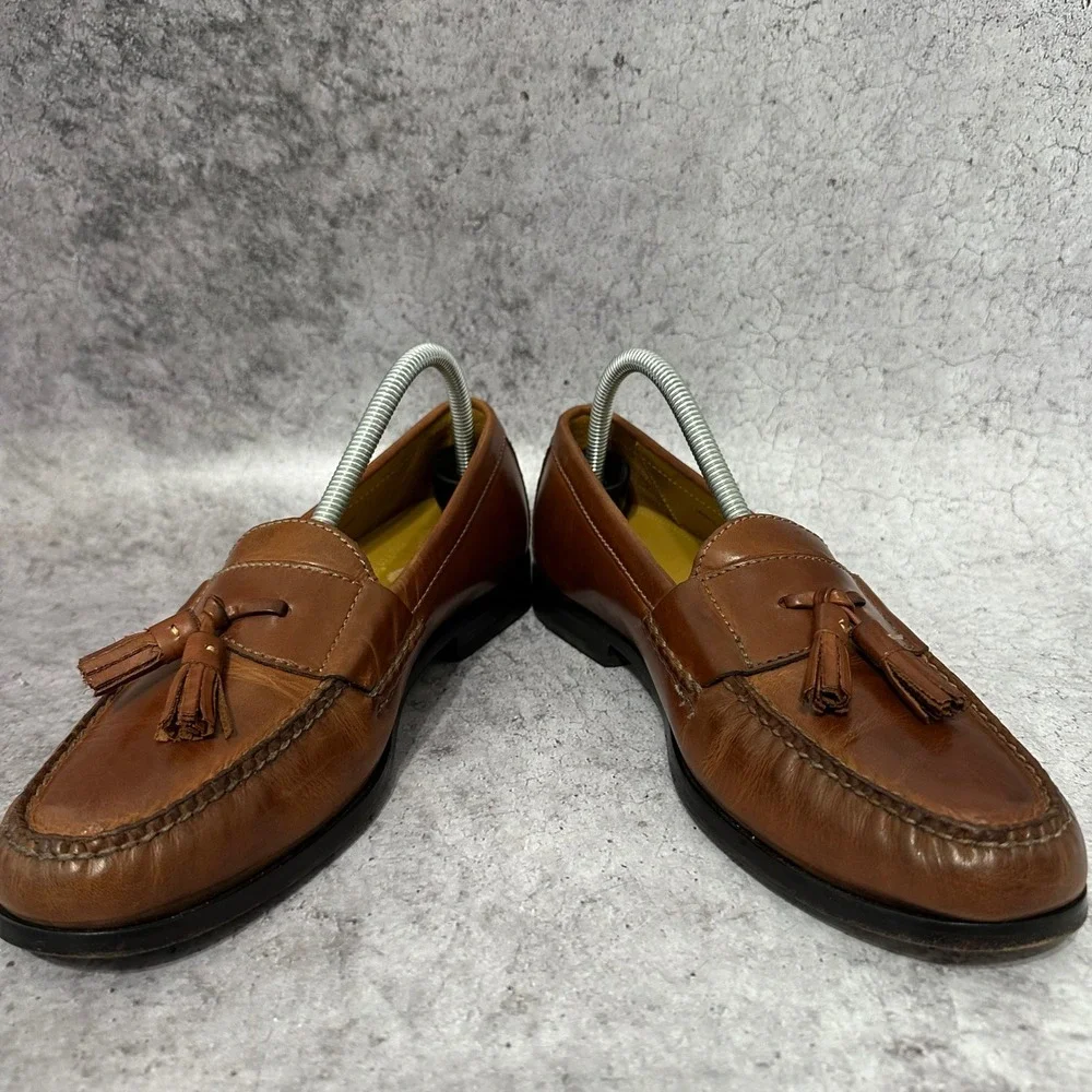 Cole Haan Pinch Tassel Loafer Mens 8.5 Brown Air C06982 Leather Slip On Dress